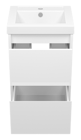 Тумба с раковиной Misty Алиса 40 белая глянцевая УТ000011470 - 1