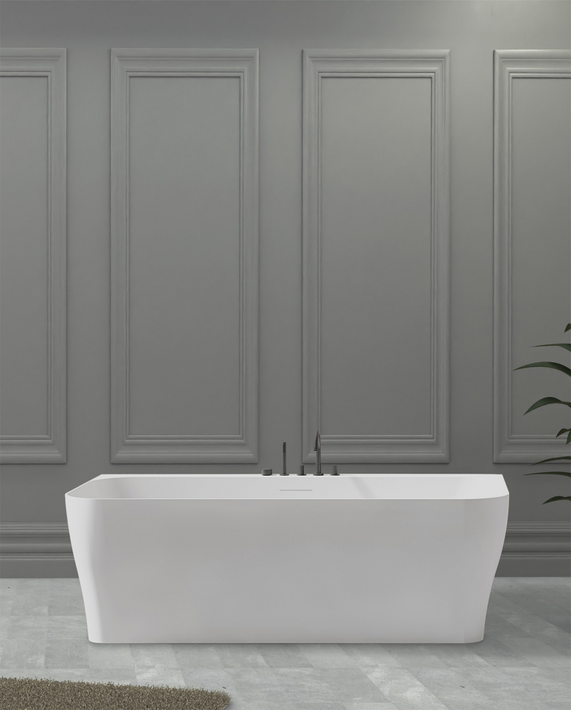 Ванна из искусственного камня ABBER Stein AS9616 белая матовая - 2