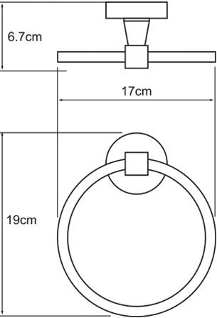Полотенцедержатель Wasserkraft Isen K-4060 - 2