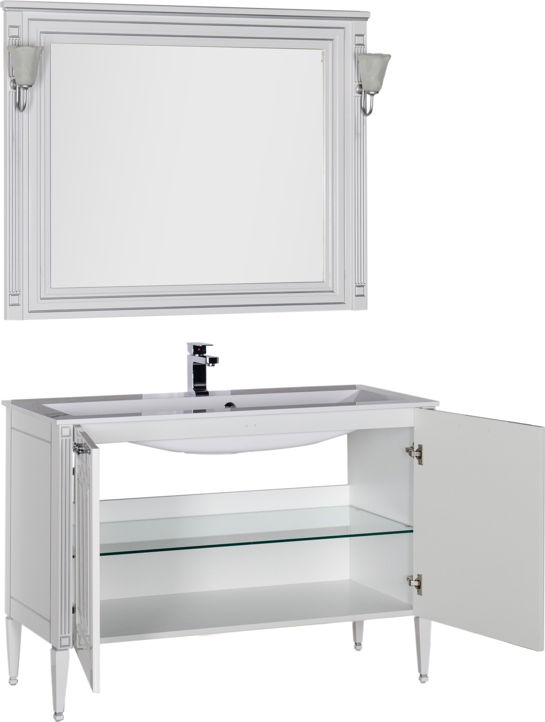 Тумба с раковиной Aquanet Паола 120 белая 181763 - 3