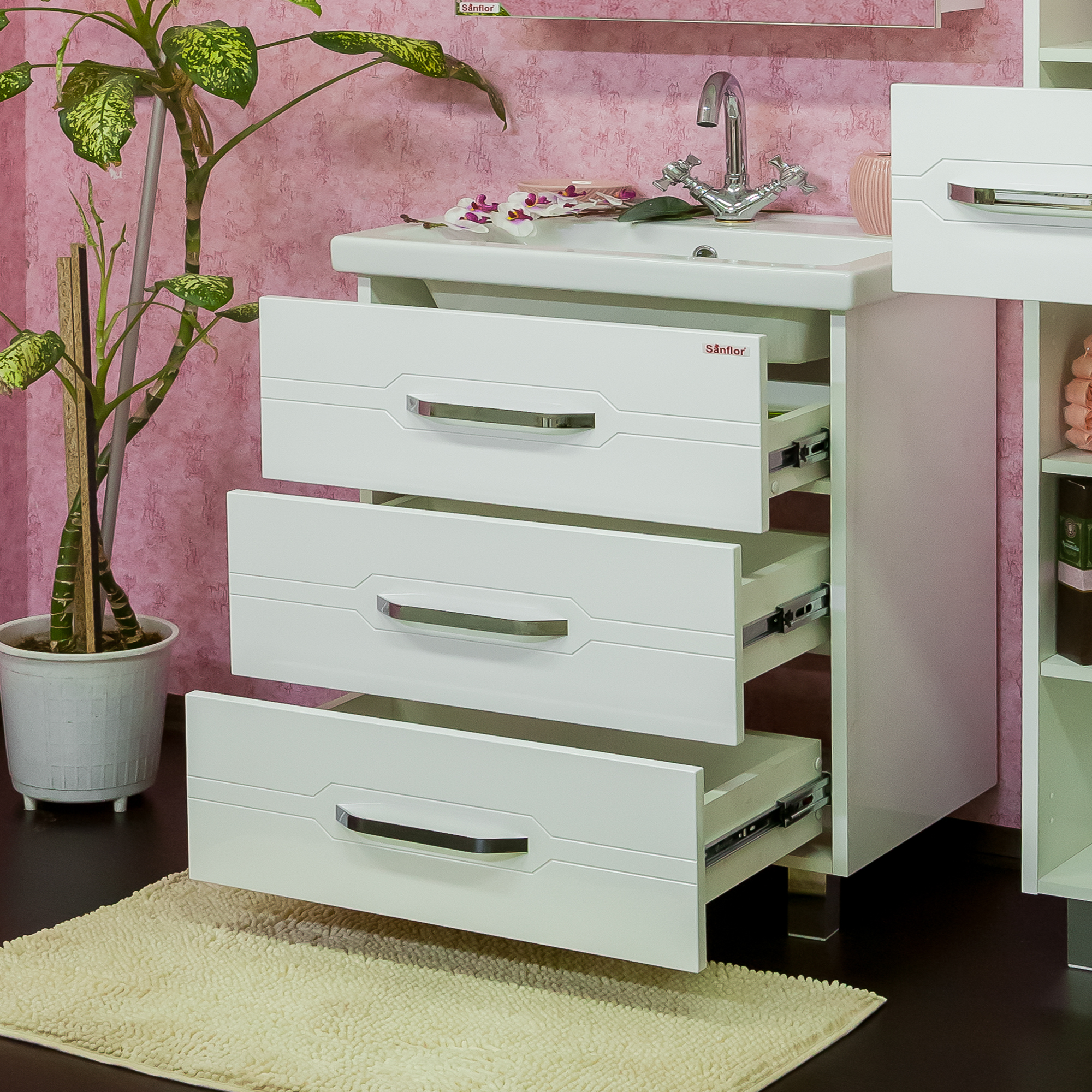 Тумба с раковиной Sanflor Анкона 70 - 2