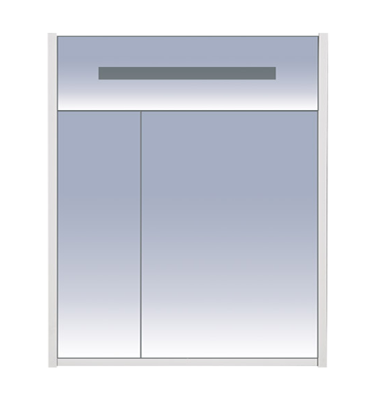 Джулия - 65 Шкаф белый White зеркальный Л-Джу04065-5210 - 1