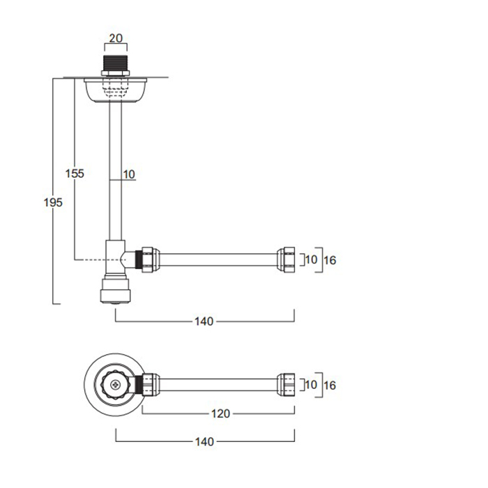 VICTORIA Угловой кран, золото 120006ORO - 2