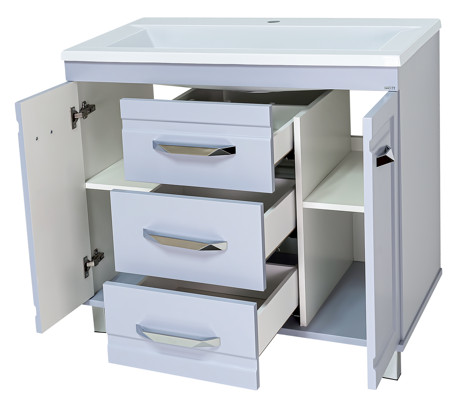 Терра - 90 Тумба с 3 ящ. серая П-Тер01090-01503Я - 1