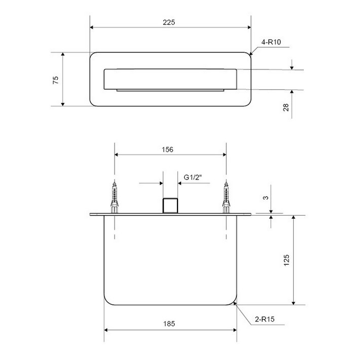 Излив настенный Excellent Krotos хром AREX.8025CR - 1