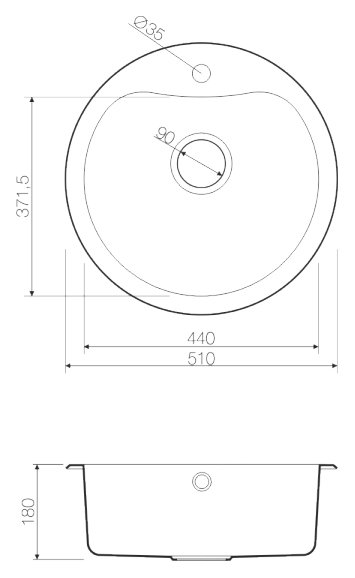 Мойка кухонная Omoikiri Saroma 51-1 IN нержавеющая сталь 4993007 - 1