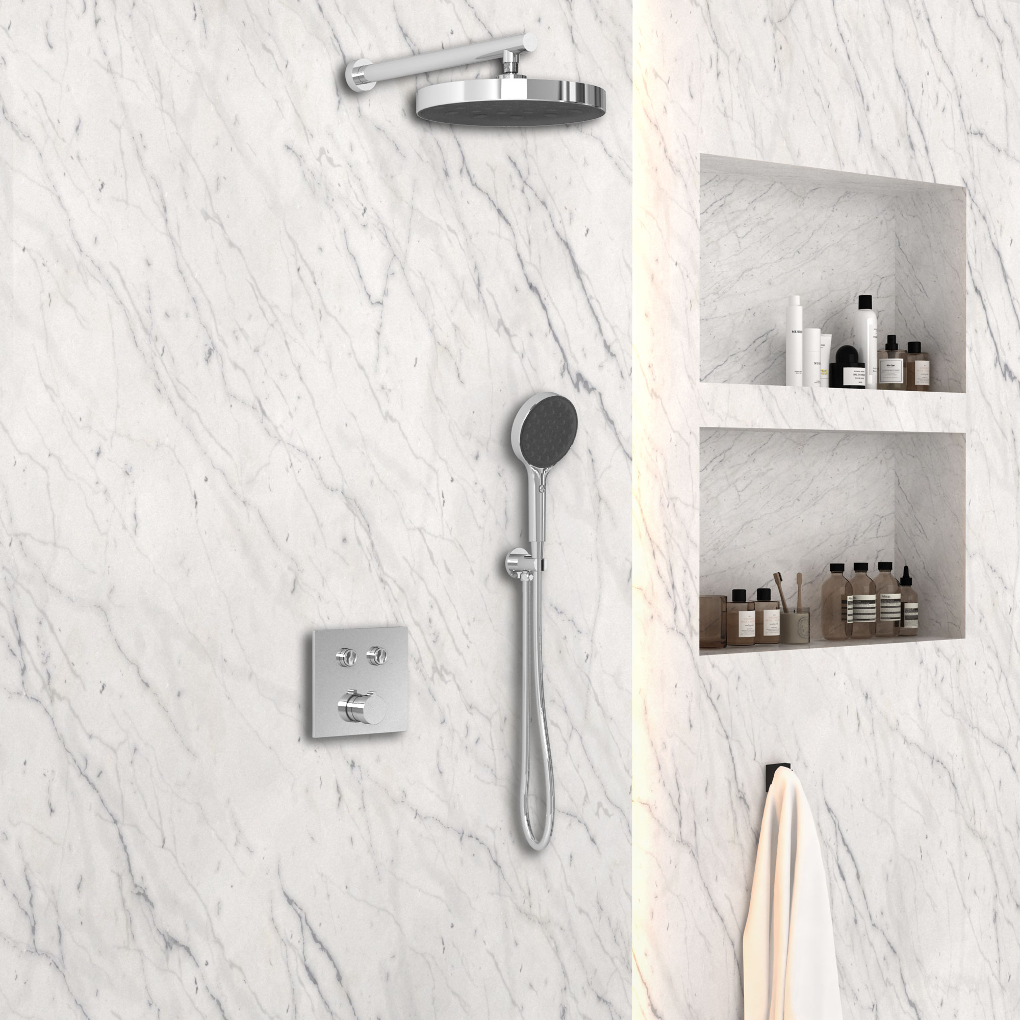 Душевой комплект Vincea Inspire с термостатом хром VSFW-4I212CH - 2