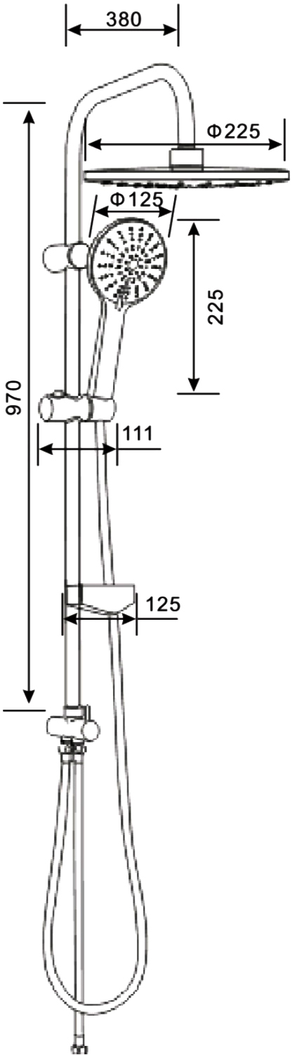 Душевая стойка STWORKI Ноттвиль NO-08cr - 7