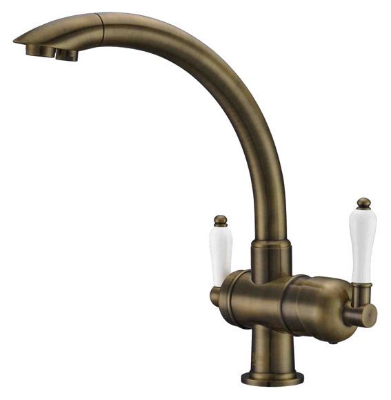 Смеситель Zorg Clean Water ZR 327 YF antique для кухонной мойки - 0