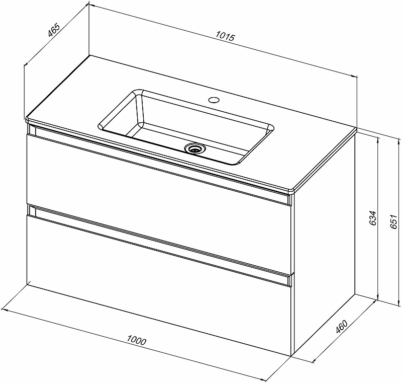Тумба под раковину Allen Brau Eclipse 100 белый матовый 1.E1003.WM - 8