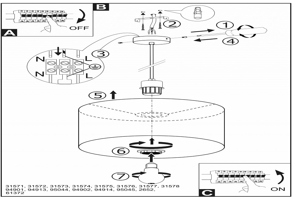 Подвесной светильник Eglo Pasteri 95045 - 1