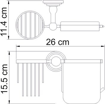 Держатель туалетной бумаги Wasserkraft Isar K-7359 с держателем освежителя воздуха - 2