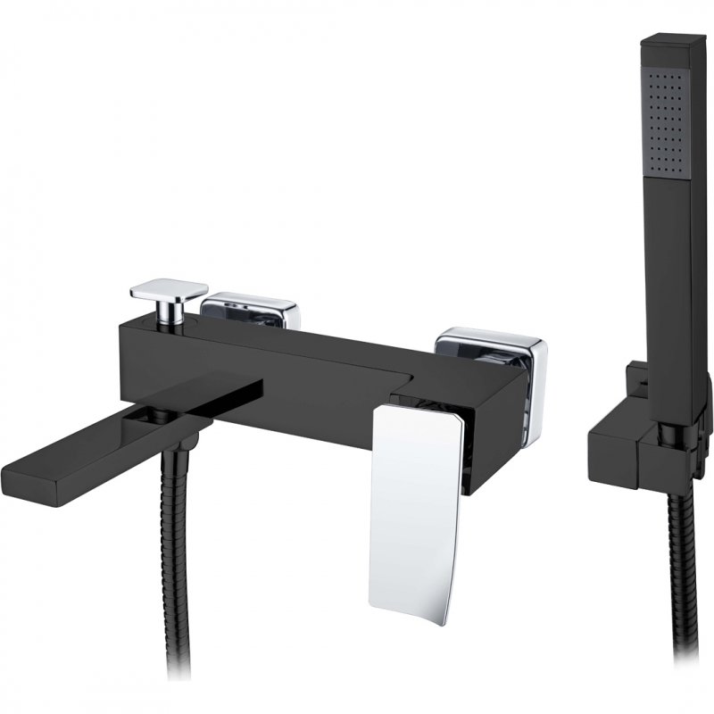 Смеситель для ванны Boheme Q черный хром 143-BCR.2 - 0