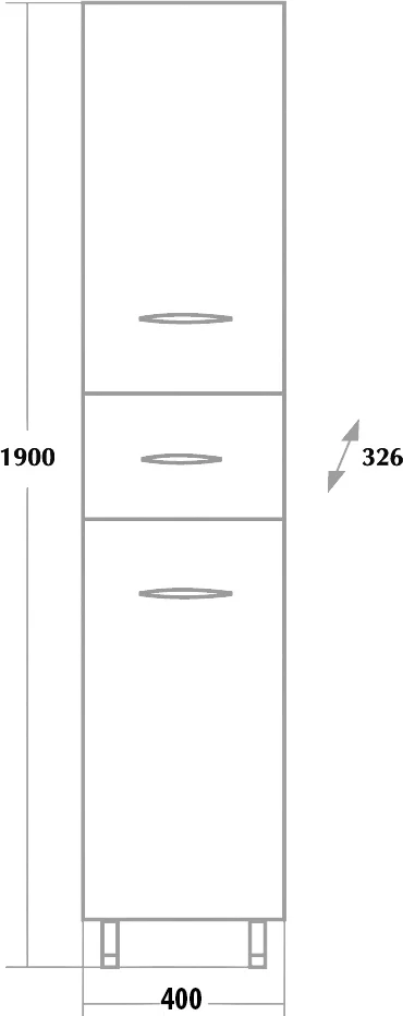 Шкаф-пенал Onika Модерн 40 L с бельевой козиной, белый  404009 - 4