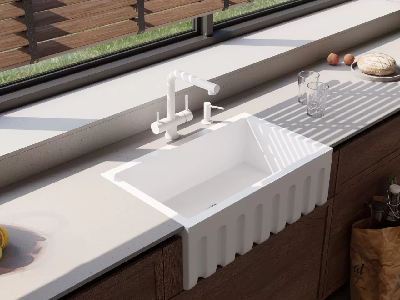 Мойка кухонная Omoikiri Mikura Natceramic/белый  4997074 - 2