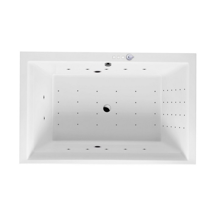 Ванна акриловая Excellent Crown Lux Nano 190х120 с гидромассажем белый - хром WAEX.CRO19.NANO.CR - 0