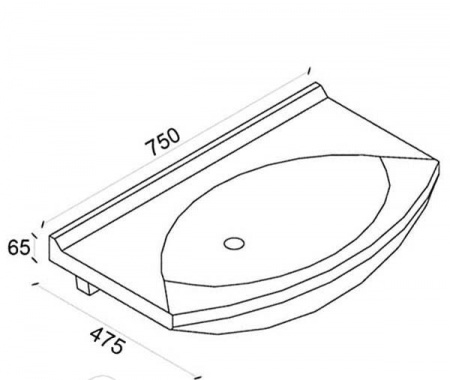Тумба с раковиной Misty Орхидея 75 белая глянцевая СО000006651 - 4