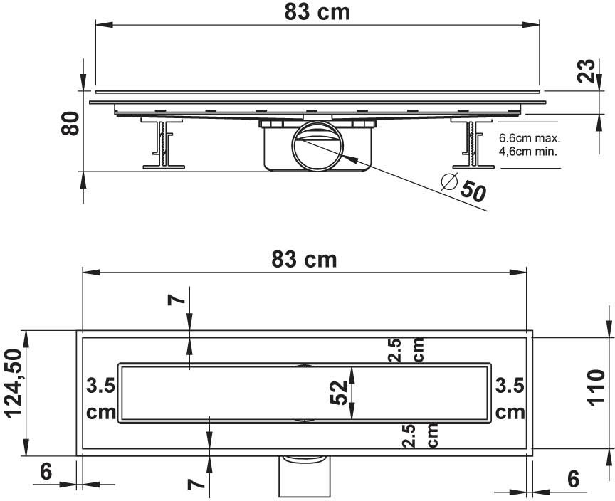 Душевой лоток Vincea Say Anzer SAY.72.2.80.STN 80 см - 3