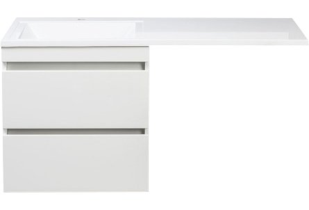 Тумба с раковиной Style Line Даллас 120 Люкс Plus подвесная, белая - 0