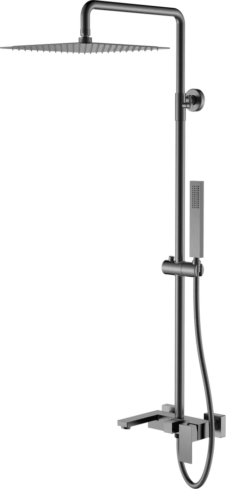 Душевая стойка Boheme Qubic темный хром матовый 478-GM - 0