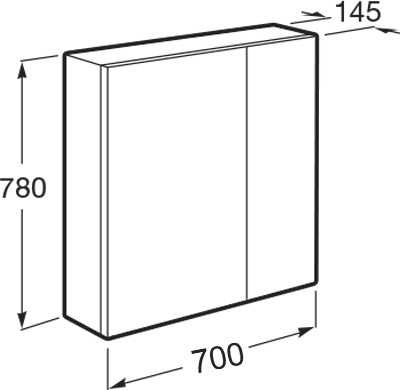 Зеркало-шкаф Roca Ronda 70 белое, с подсветкой ZRU9303008 - 5
