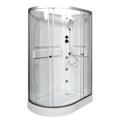 Душевая кабина Deto L 120х80 с гидромассажем, хром  L602RNLED+GM - 0