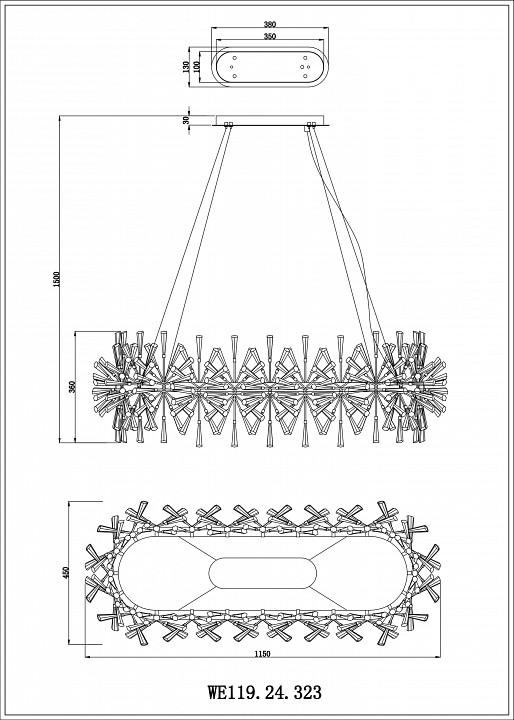 Подвесная люстра Wertmark Floriane WE119.24.323 - 1