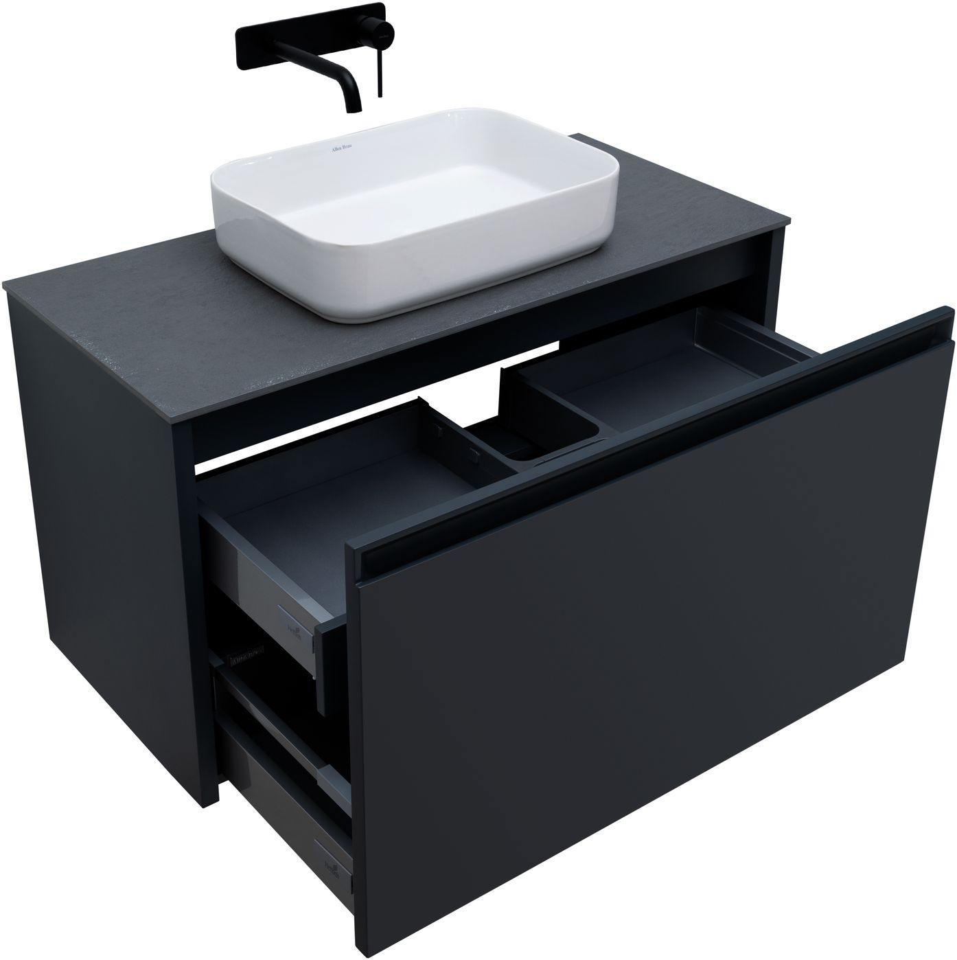 Тумба под раковину Allen Brau Fantasy 100 черный матовый 1.11004.AM - 6
