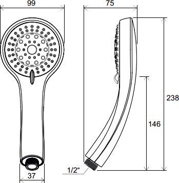 Душевая лейка Ravak   X07P008 - 3