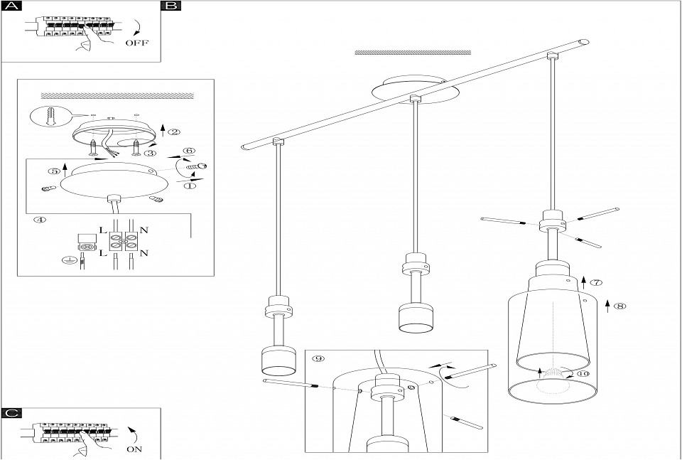 Подвесной светильник Eglo ПРОМО Pinto Nero 90305 - 1