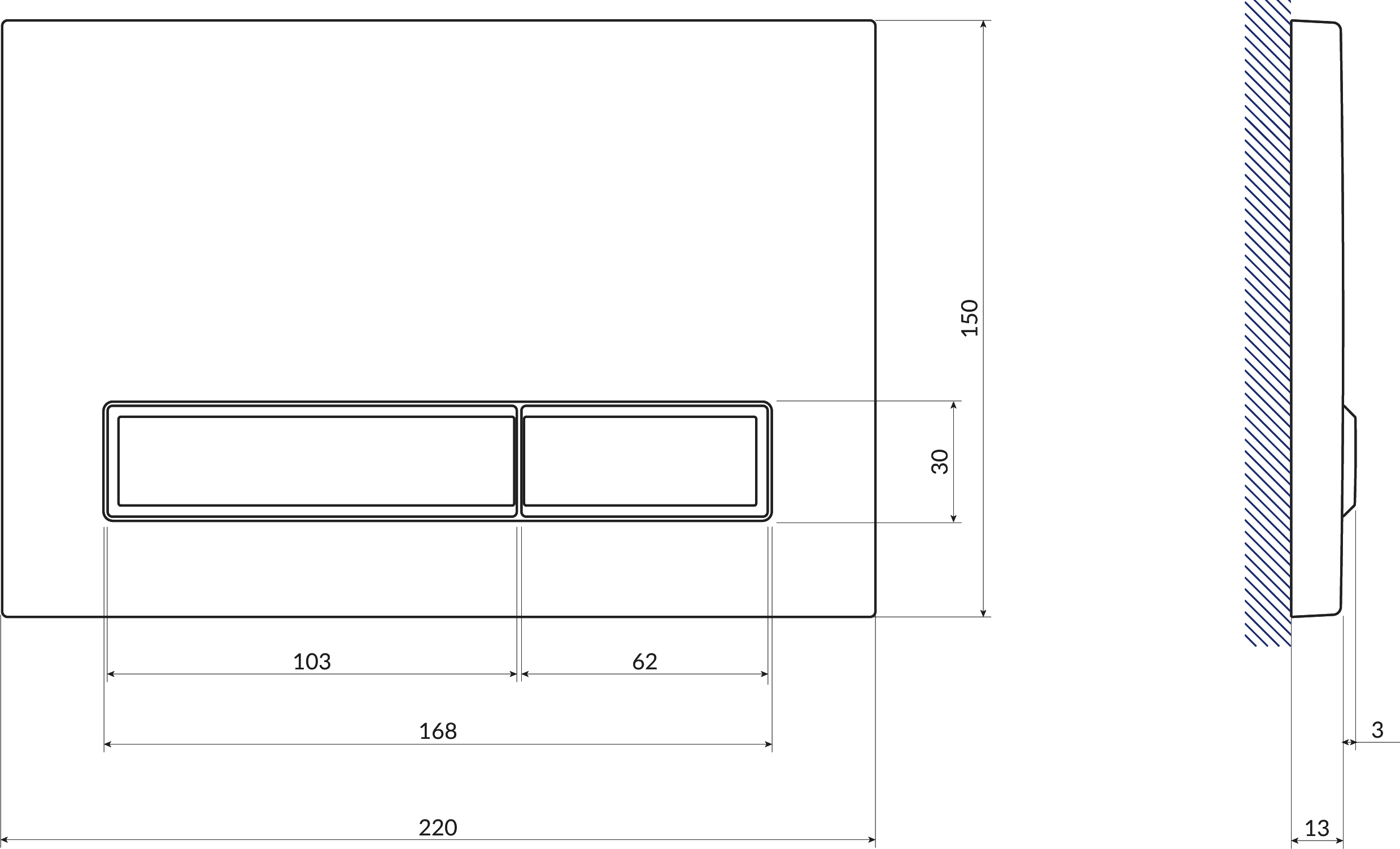 Система инсталляции для унитазов Cersanit Vector 64184 с кнопкой смыва, белая - 5