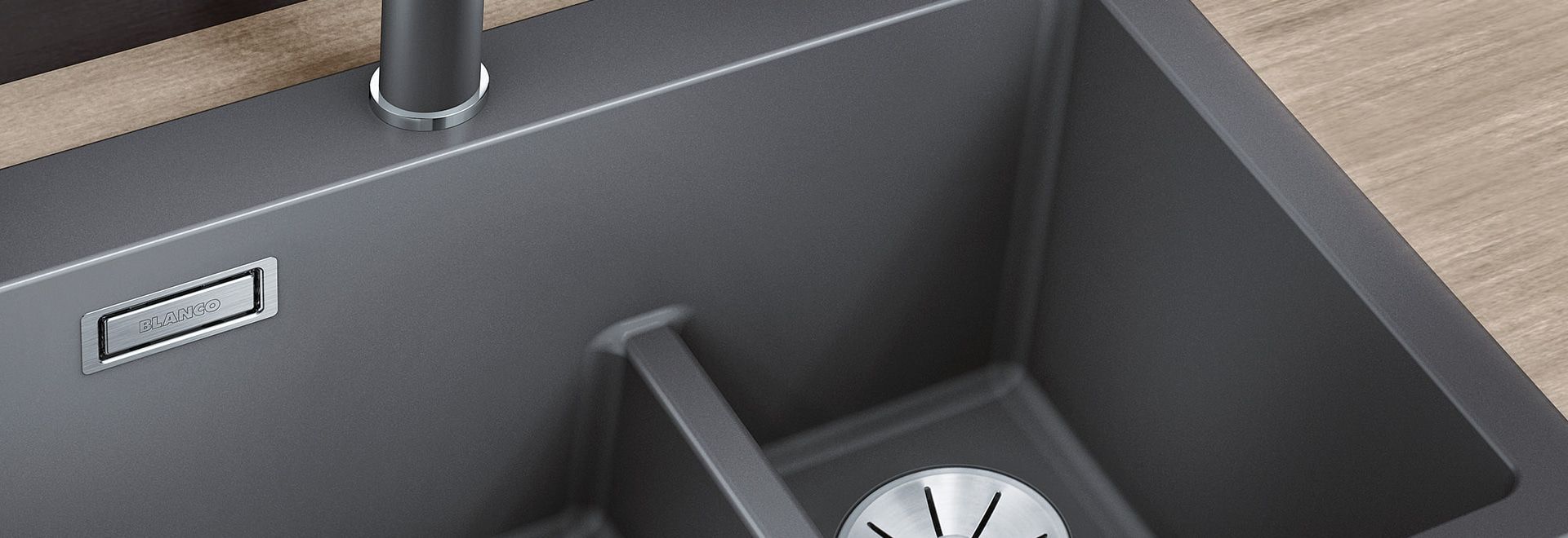 Мойка из гранита Blanco Pleon серый  521691 - 2