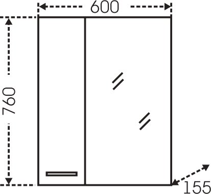 Мебель для ванной СанТа Омега 60 - 9