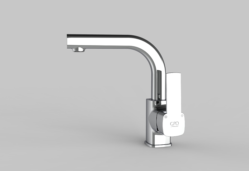 Смеситель для раковины GPD Pedra хром MTL160 - 7