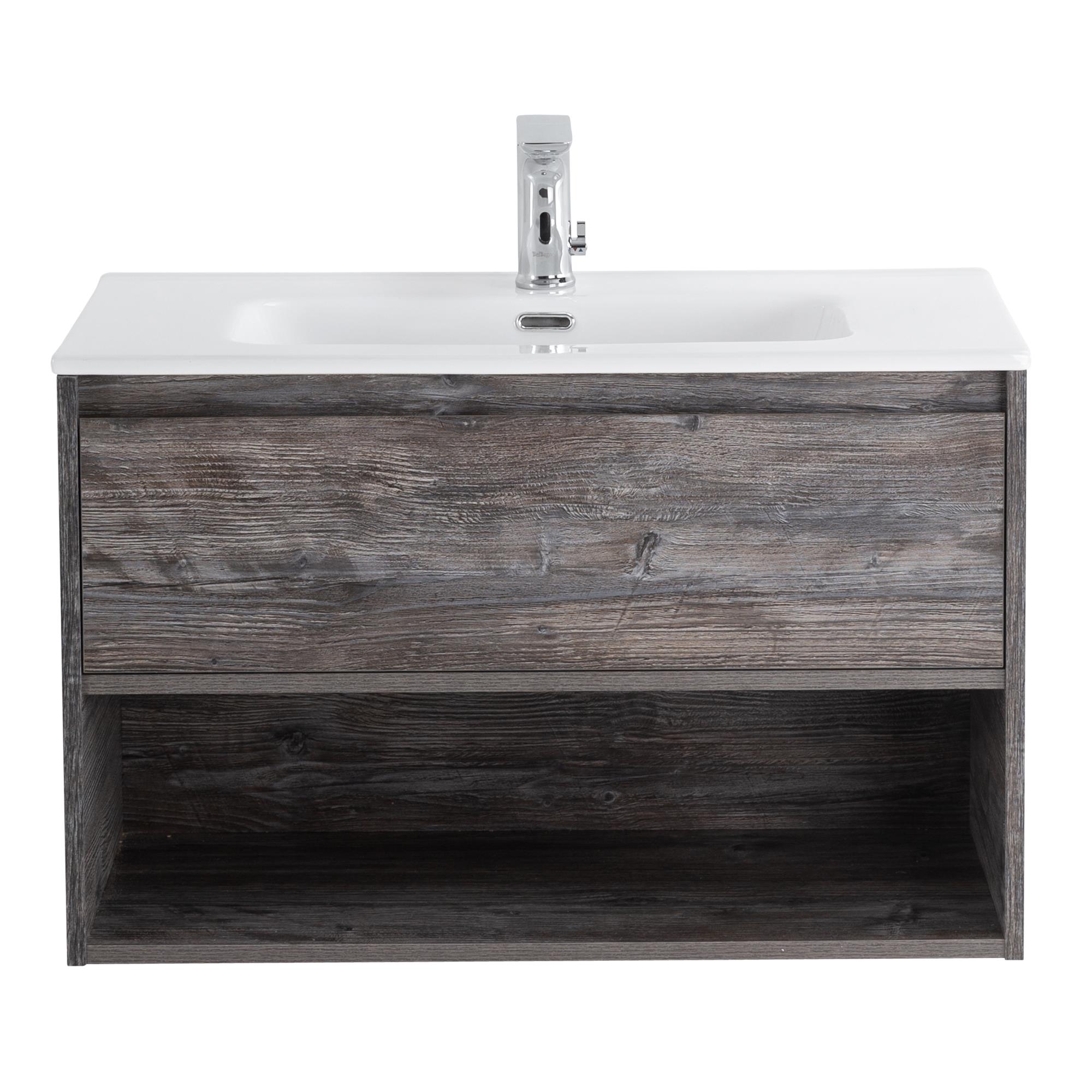 Тумба под раковину BelBagno Kraft 80 темное дерево KRAFT-800-1C-SO-PP - 0