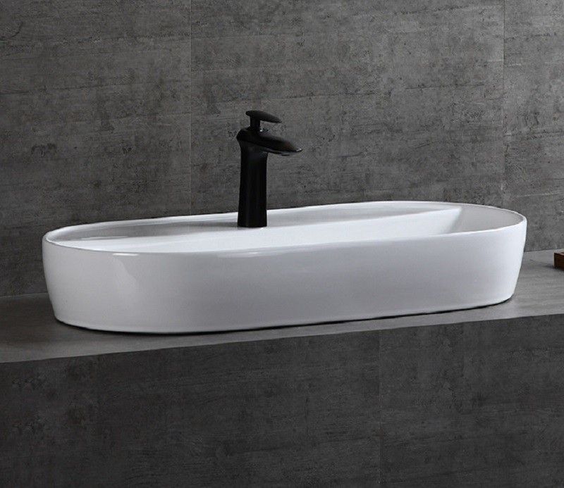 Раковина накладная Ceramalux N 81 белый  D1347 - 2