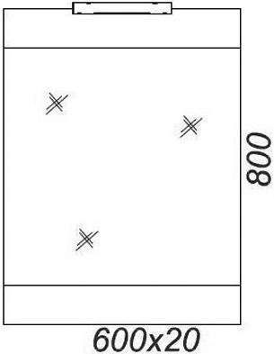 Зеркало Aqwella Brig 60 седой дуб Br.02.06/Gray - 2
