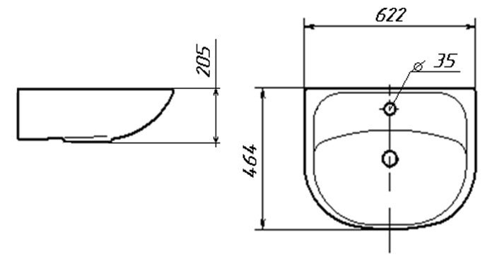 Амур - 60 Тумба напольная прямая (ПВХ) Э-Аму01060-021Н - 6