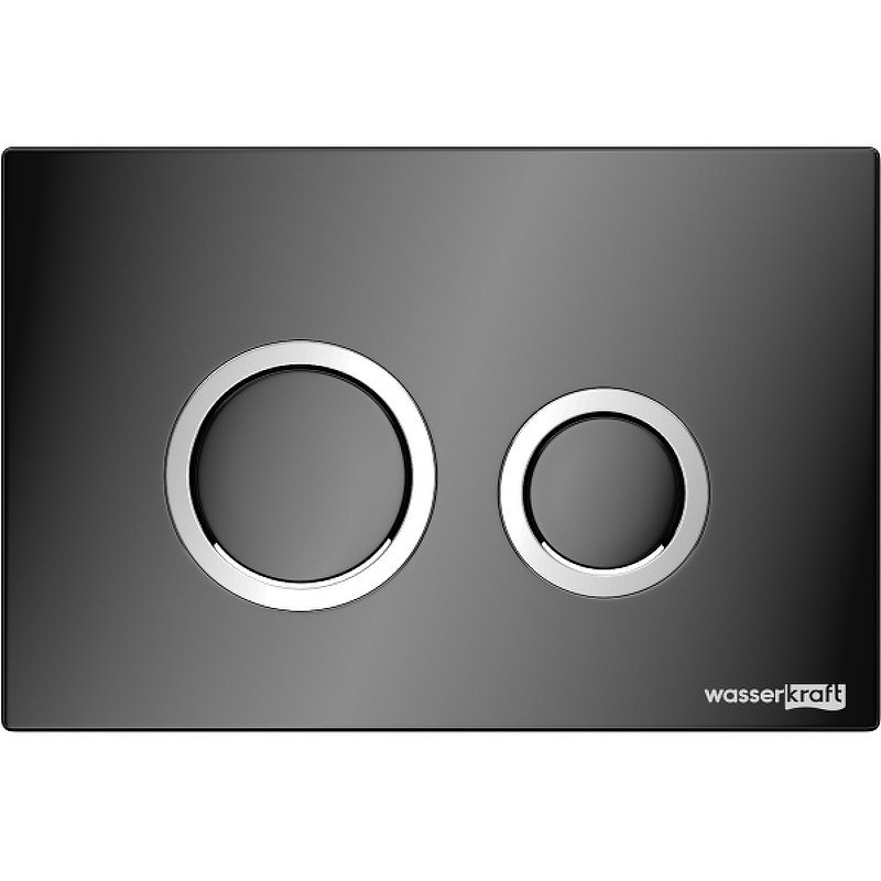 Смывной бачок скрытого монтажа Wasserkraft Aller кнопка смыва черный 10TLT.031.ME.PB01 - 1