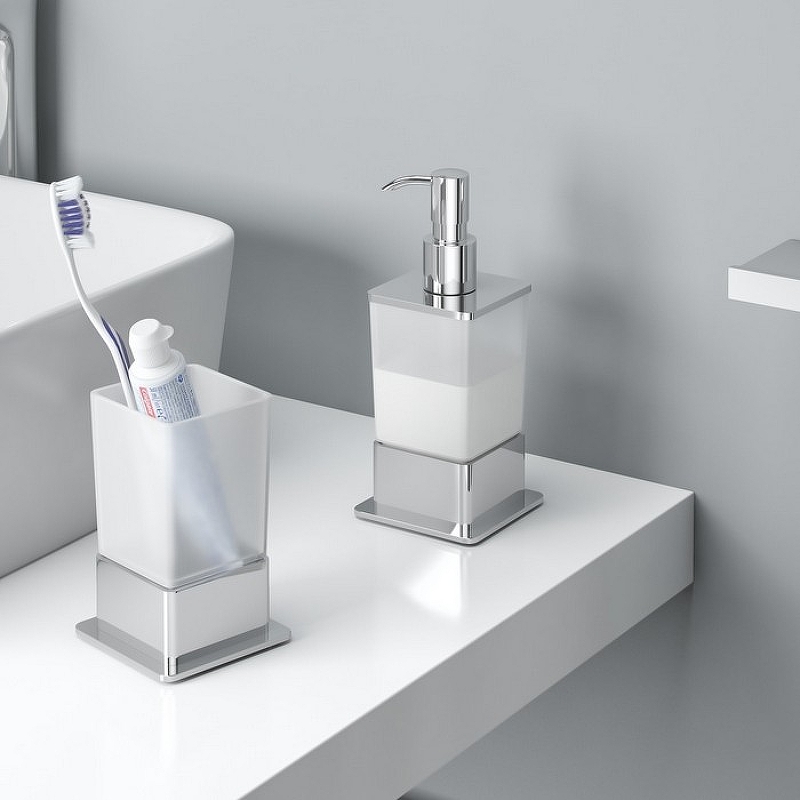 Стакан для зубных щеток Excellent Riko хром DOEX.1614CR - 1