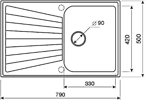 Мойка кухонная Lava L3 кофе L3.CFF - 3