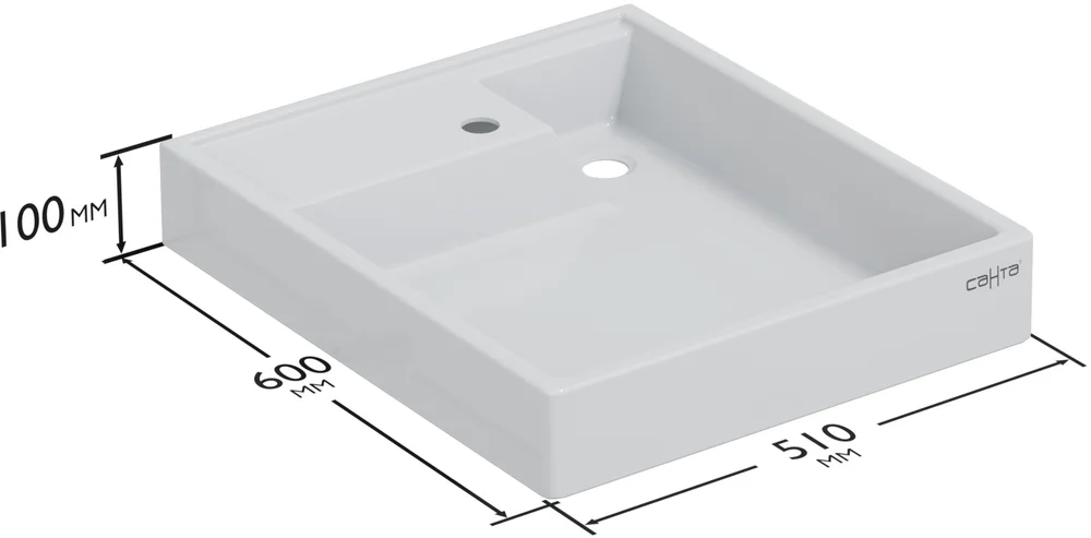 Раковина над стиральной машиной Санта Юпитер 50 белый 900133W - 5