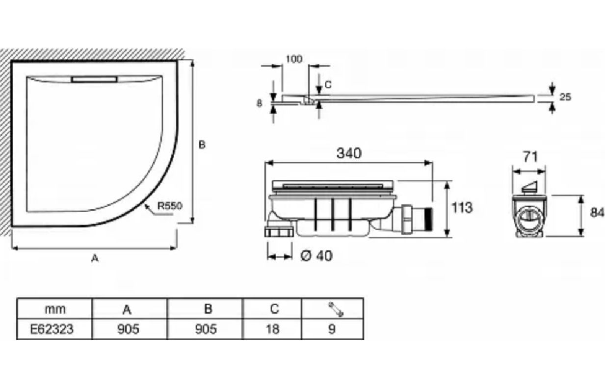 Поддон для душа Jacob Delafon Flight Pure 90х90 белый E62323-00 - 1