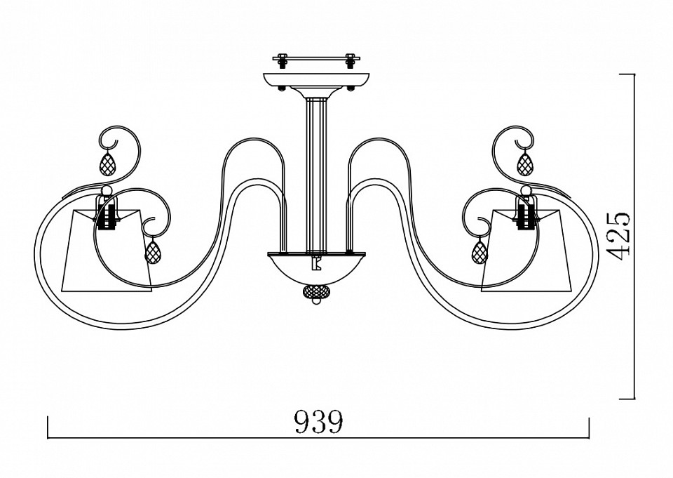 Потолочная люстра Freya Simone FR2020-CL-07-CH - 4