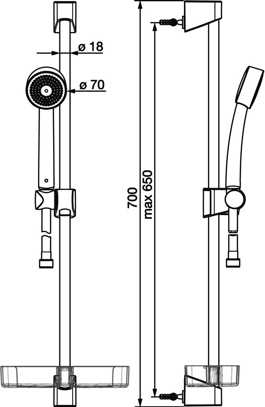 Душевой гарнитур Oras Apollo 520 - 6