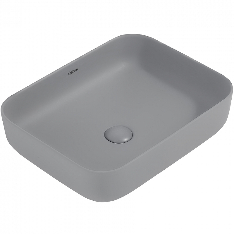 Накладная раковина Abber Rechteck 50 серая матовая AC2202MG - 0