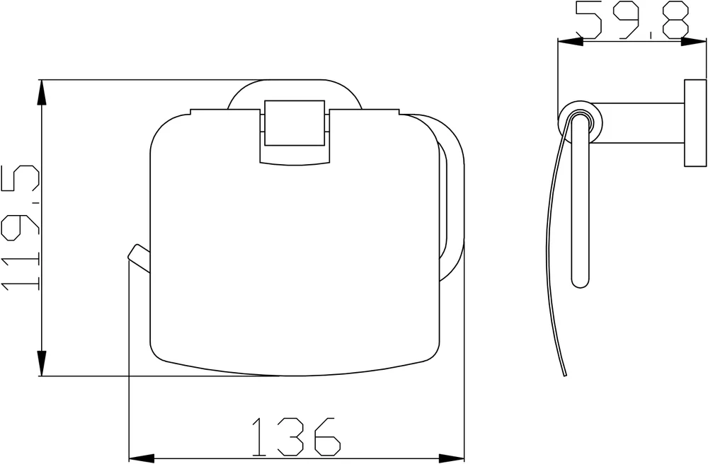 Держатель туалетной бумаги Rav Slezak Yukon хром - белый YUA0400CB - 1