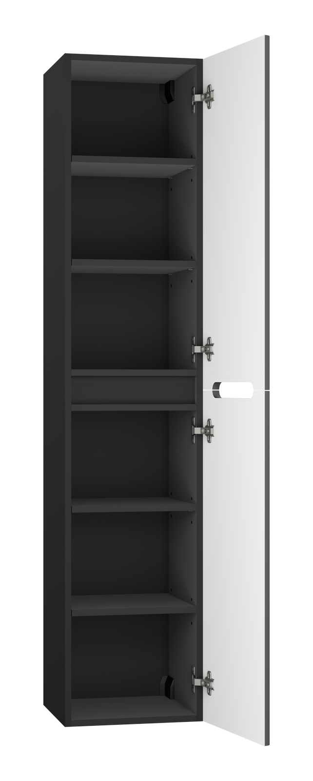 Шкаф - пенал Misty Роял 35 подвесной универсальный (черный) П-Роя-02035-011П - 2