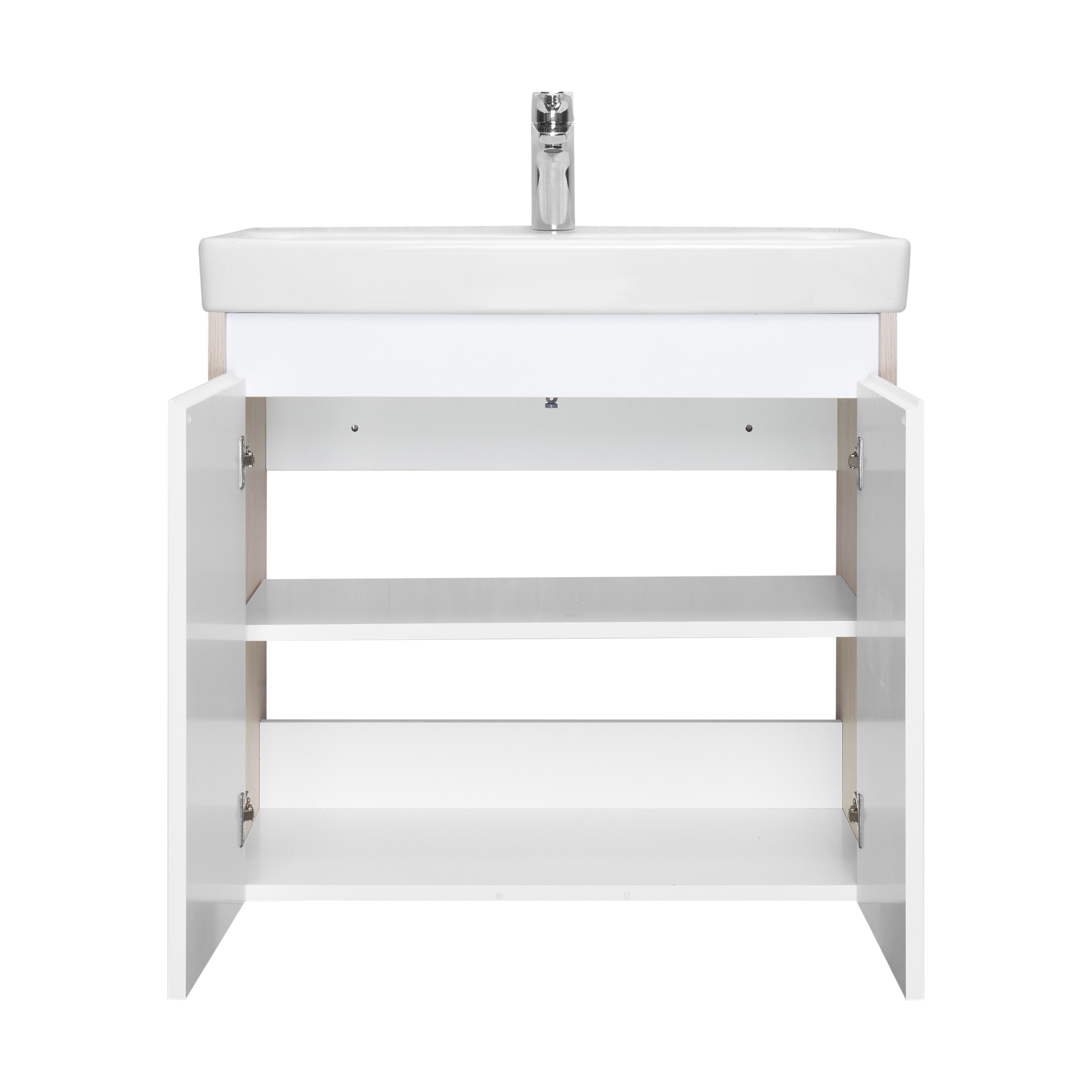 Комплект мебели Aquaton Сканди Doors 70 белый - светлое дерево - 7