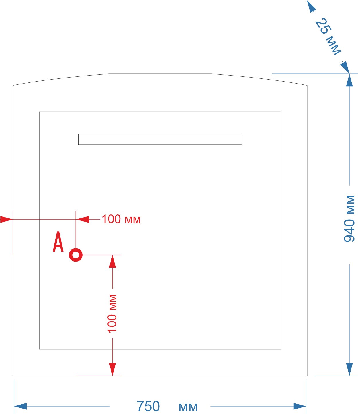 Зеркало Misty Манхеттен 75 с полкой и подсветкой П-Мнх03075-221Св - 3